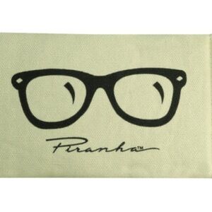 Beige Printed Cotton Sunglasses Pouch